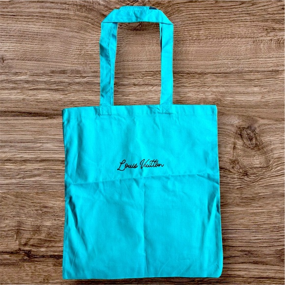 Tiffany Blue LV Boutique Parody Handmade Tote Bag - Picture 1 of 2